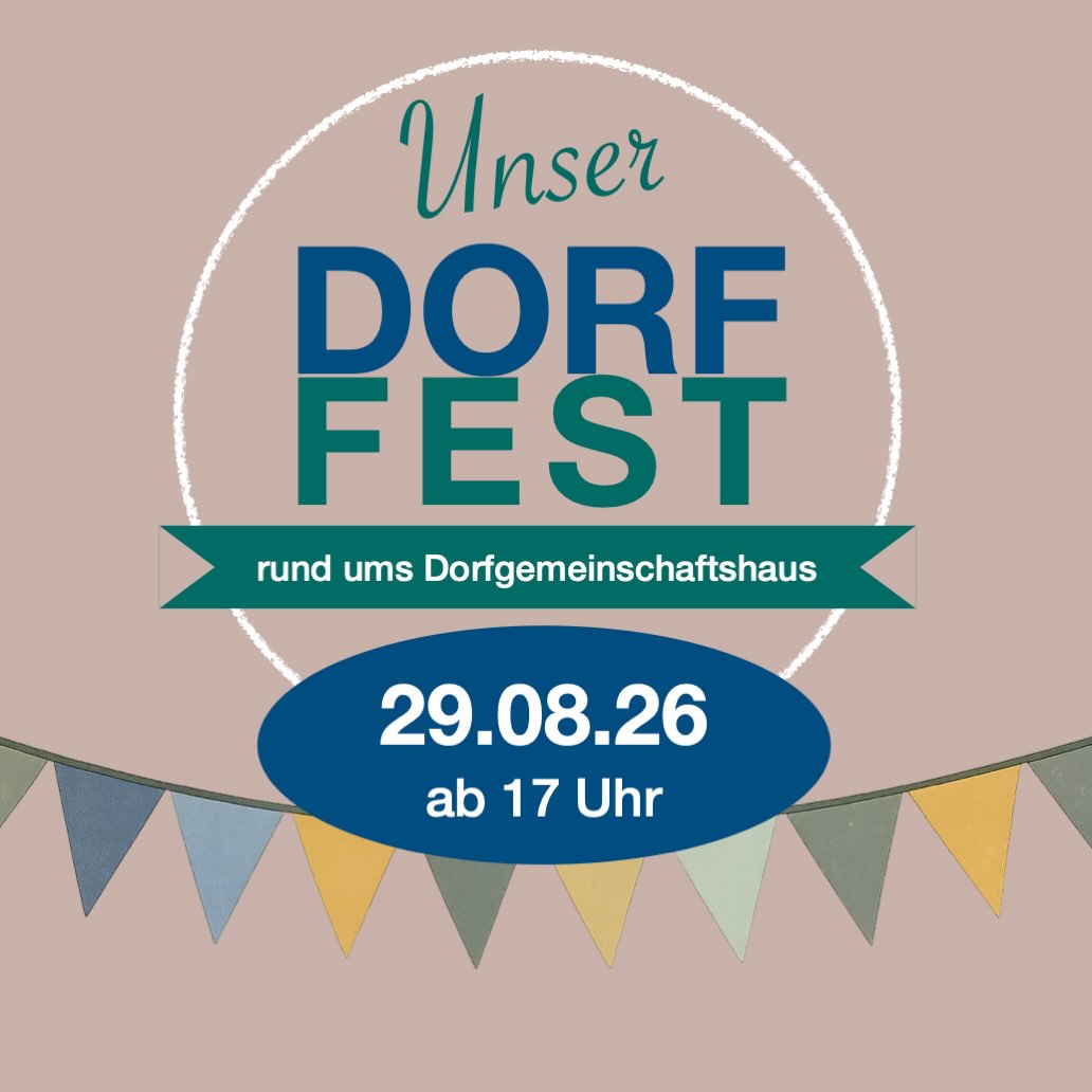 Unser Dorf feiert 🎉
Am 29.08.2026 ab 17 Uhr wird’s rund ums Dorfgemeinschaftshaus richtig gemütlich: DJ‑Beats von DJ Jörg Schröder @dj.oberberg , leckeres Essen von @altepost.mbh , Cocktails & weitere Kaltgetränke und jede Menge Kinderspaß.
Kommt vorbei – wir freuen uns auf euch! 💛
#Dorffest #Marienberghausen