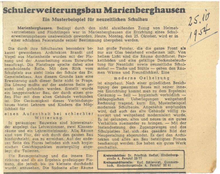 Schulerweiterungsbau Marienberghausen